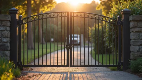 Brama wjazdowa na pilota z montażem